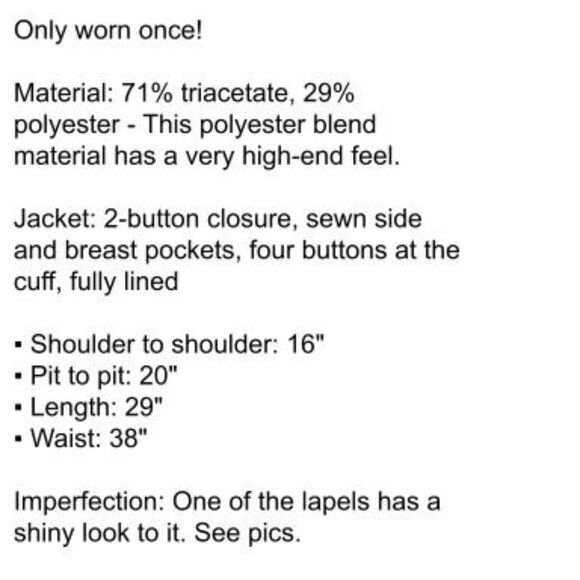 Talbots Black Jacket, 2-button closure, Size 10, - Picture 10 of 12